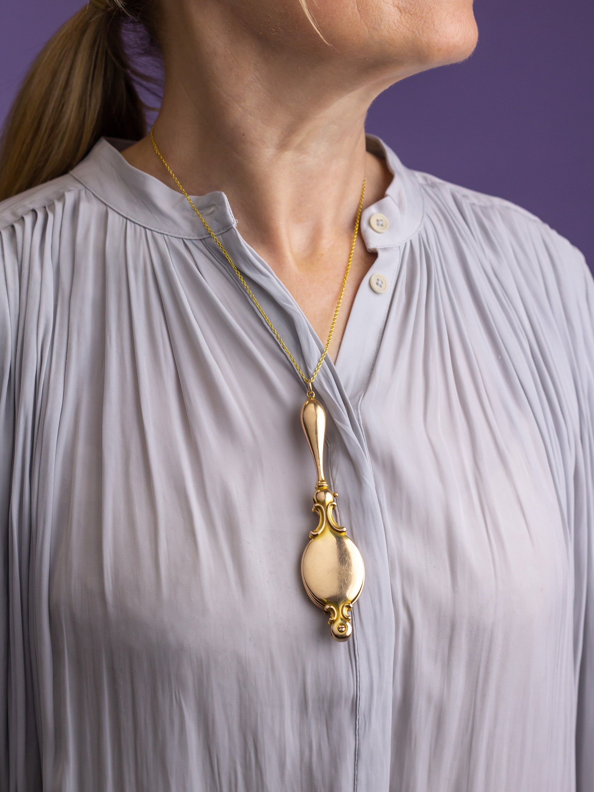 Art Nouveau, 14kt Yellow Gold Lorgnette