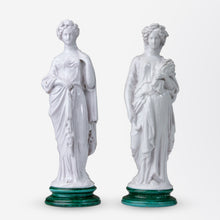 Load image into Gallery viewer, Pair of Italian, Ceramic, Neoclassical Style Roman Goddesses