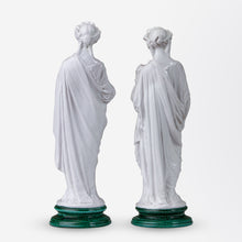 Load image into Gallery viewer, Pair of Italian, Ceramic, Neoclassical Style Roman Goddesses