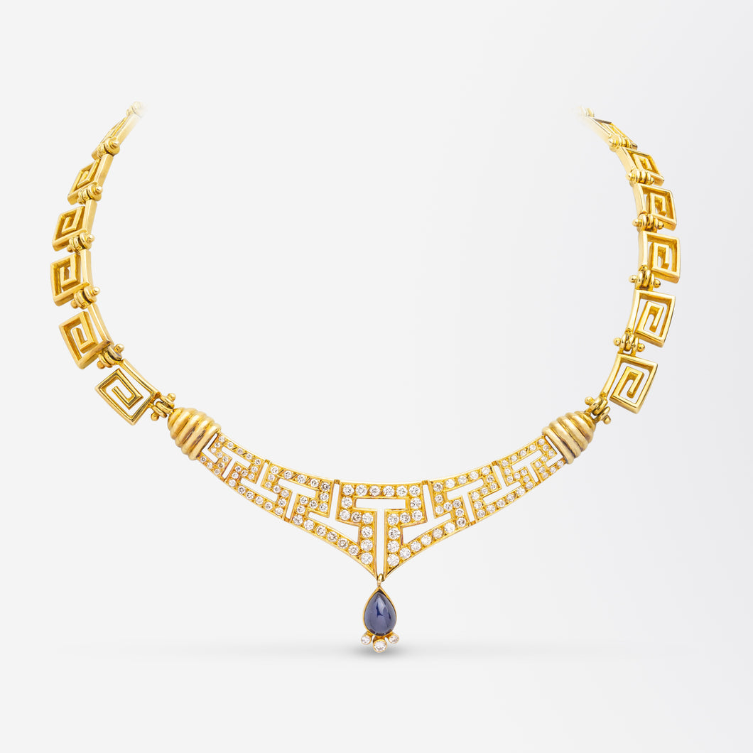 Greek key necklace in sterling silver 925, Greek geometric design, Greek  meander | eBay