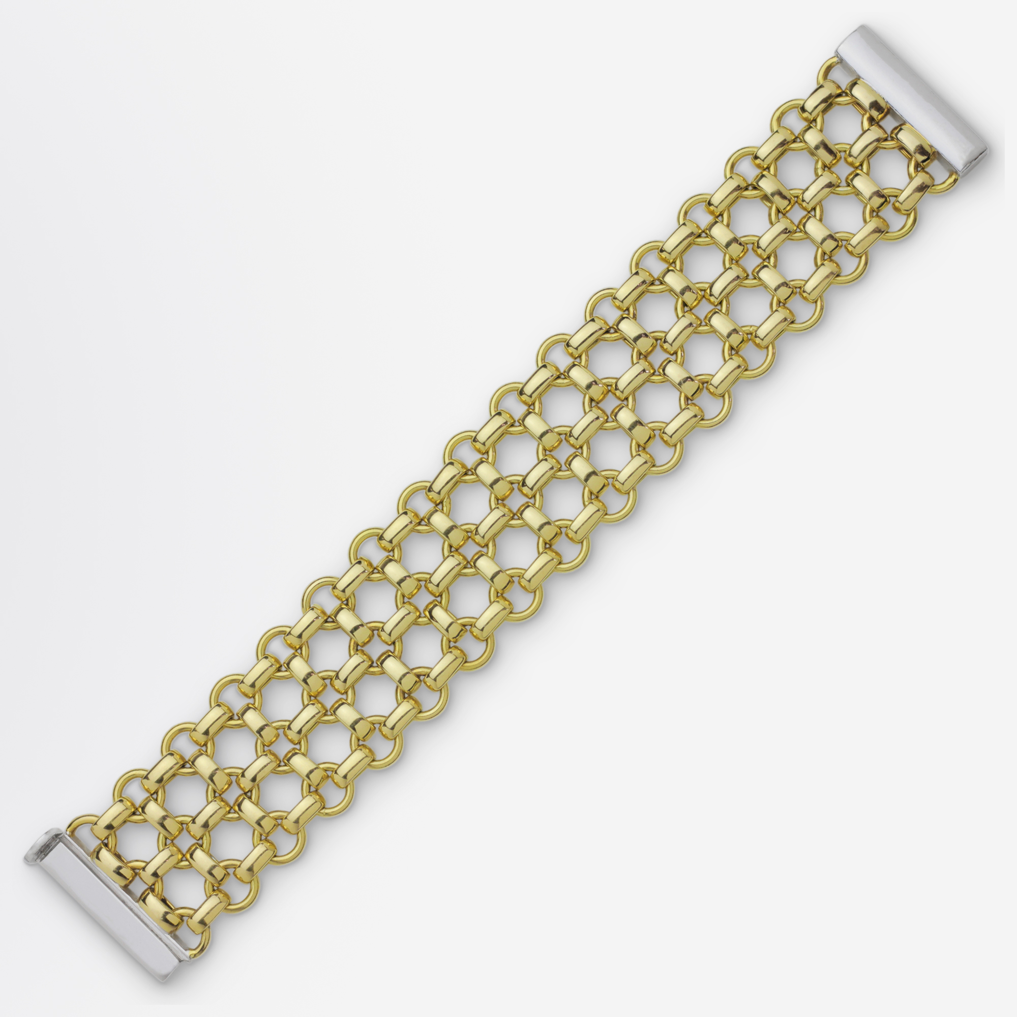 Heavy and Bold 18kt Gold Fancy Link Bracelet