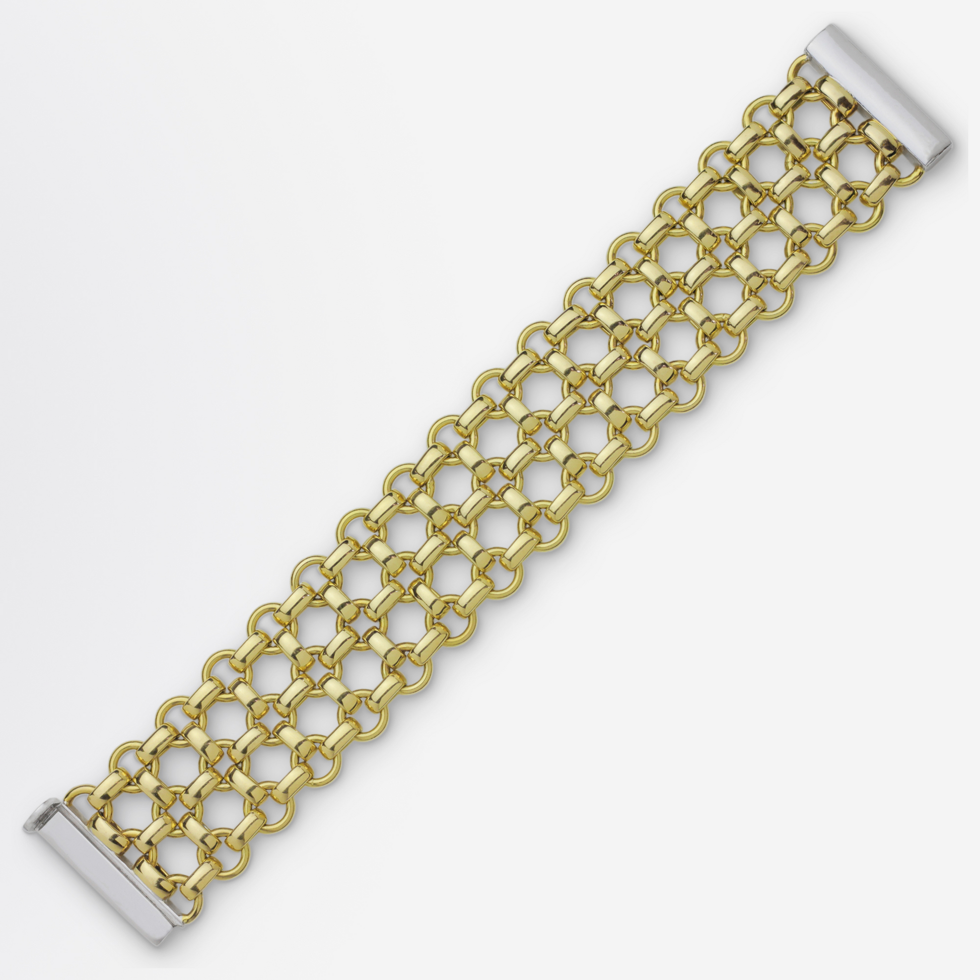 Heavy and Bold 18kt Gold Fancy Link Bracelet