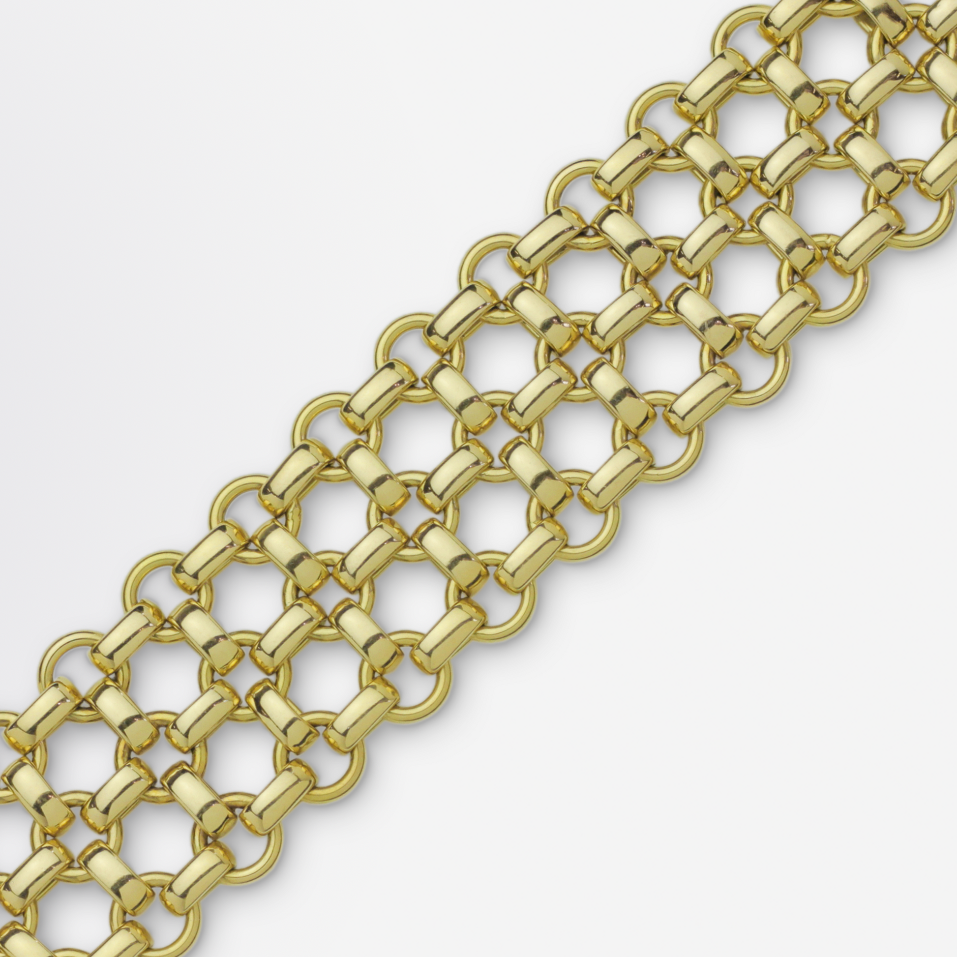 Heavy and Bold 18kt Gold Fancy Link Bracelet