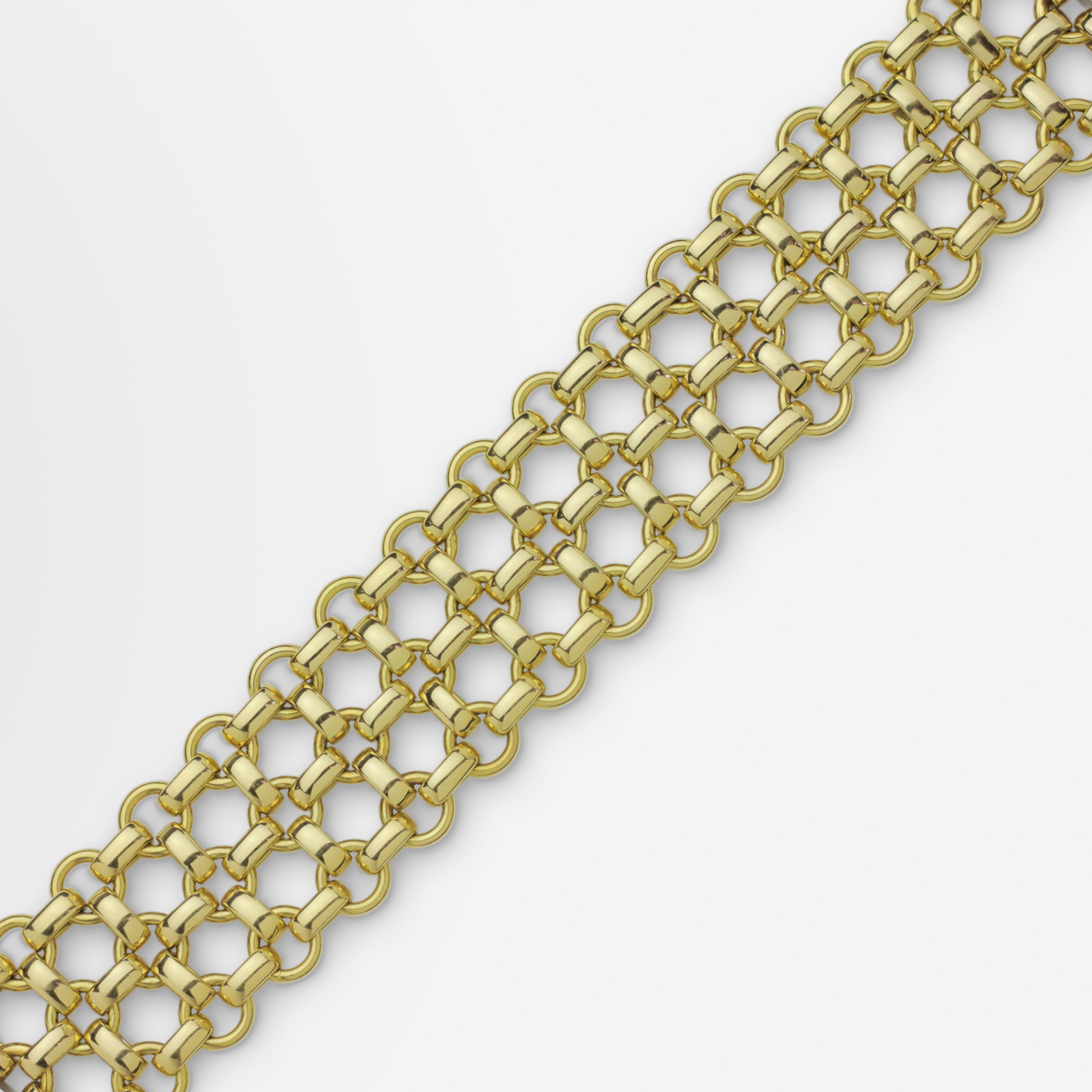 Heavy and Bold 18kt Gold Fancy Link Bracelet