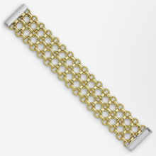 Load image into Gallery viewer, Heavy and Bold 18kt Gold Fancy Link Bracelet