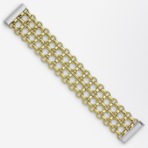 Heavy and Bold 18kt Gold Fancy Link Bracelet