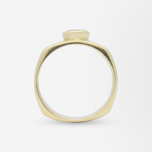 Load image into Gallery viewer, 14kt Yellow Gold Square Shank Ring With Solitaire Diamond