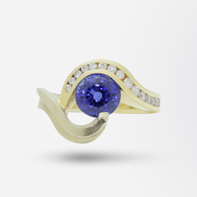 Load image into Gallery viewer, 2.70ct Blue Ceylon Sapphire &amp; Diamond Ring