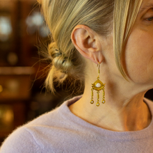 Load image into Gallery viewer, 18kt Yellow Gold and Opal Earrings