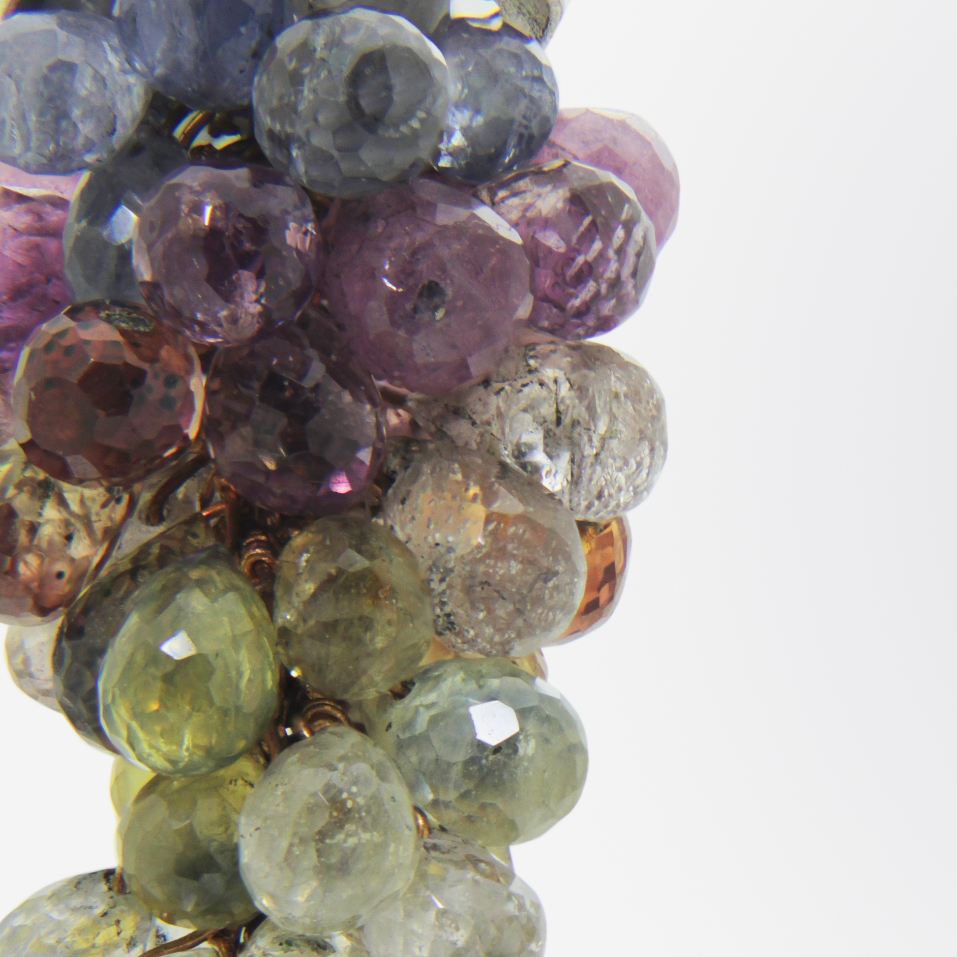 18kt Rose Gold and Sapphire Briolette Drop Earrings