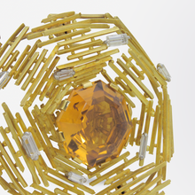 Load image into Gallery viewer, Andrew Grima 18kt Gold, Citrine and Diamond Brooch