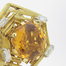Load image into Gallery viewer, Andrew Grima 18kt Gold, Citrine and Diamond Ear Clips