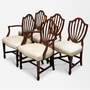 Set of 5 Hepplewhite Style Dining Chairs
