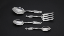 Load image into Gallery viewer, Sterling Silver Flatware Set by Whiting Mfg Company in the Heraldic Pattern