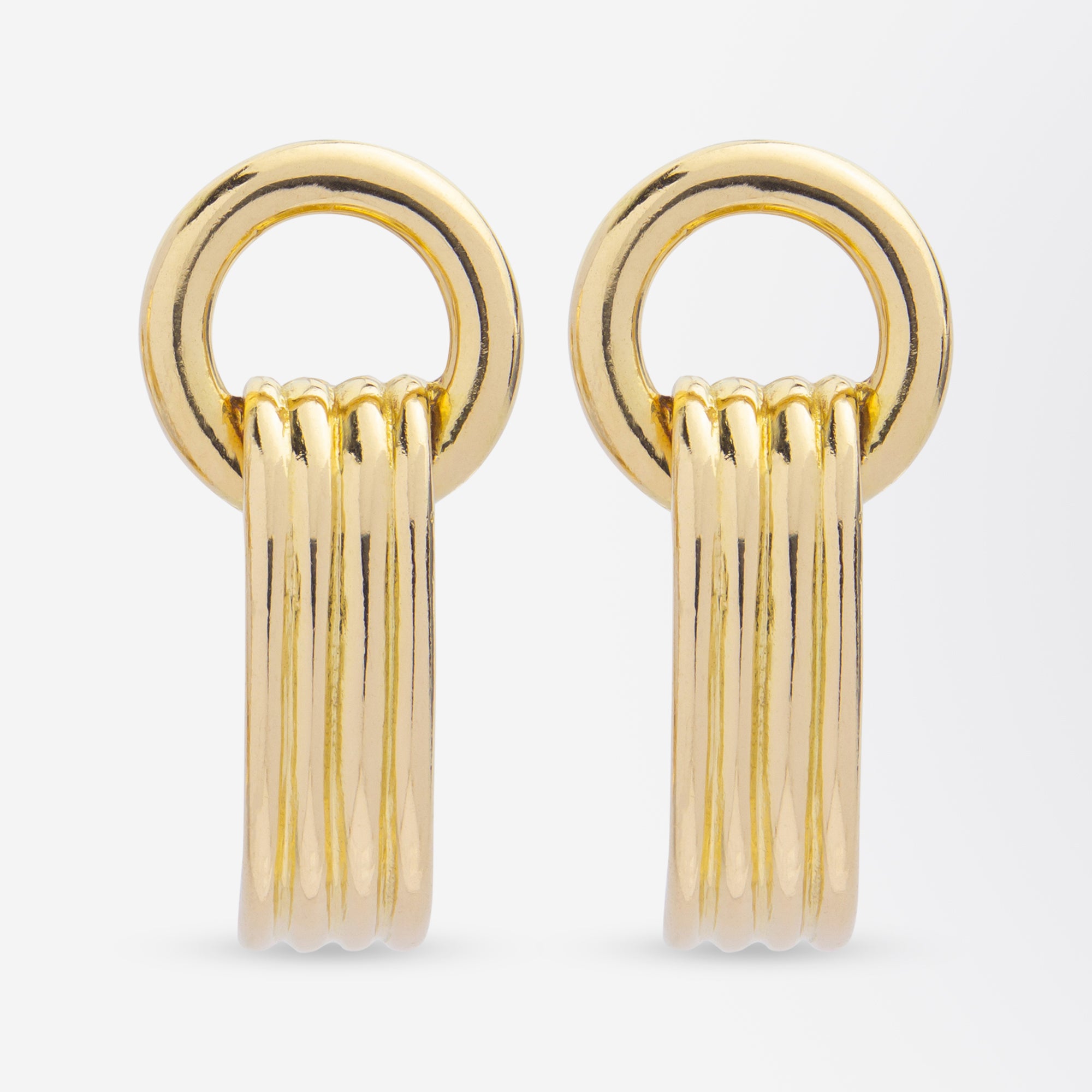 18kt Yellow Gold Hermes Paris Ear Clips