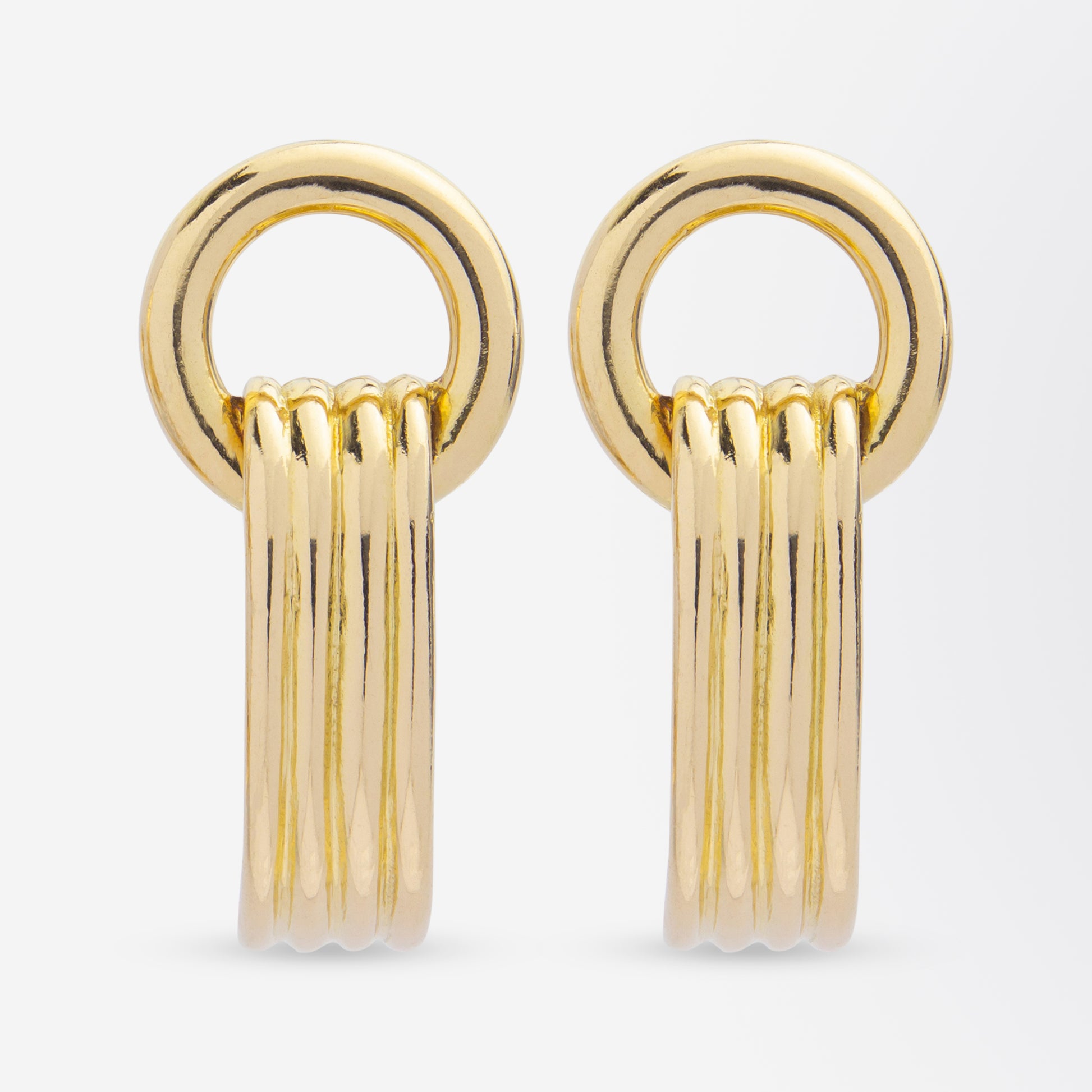 18kt Yellow Gold Hermes Paris Ear Clips