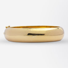 Load image into Gallery viewer, Heavy, 18kt Yellow Gold, Hinged Oval Bangle