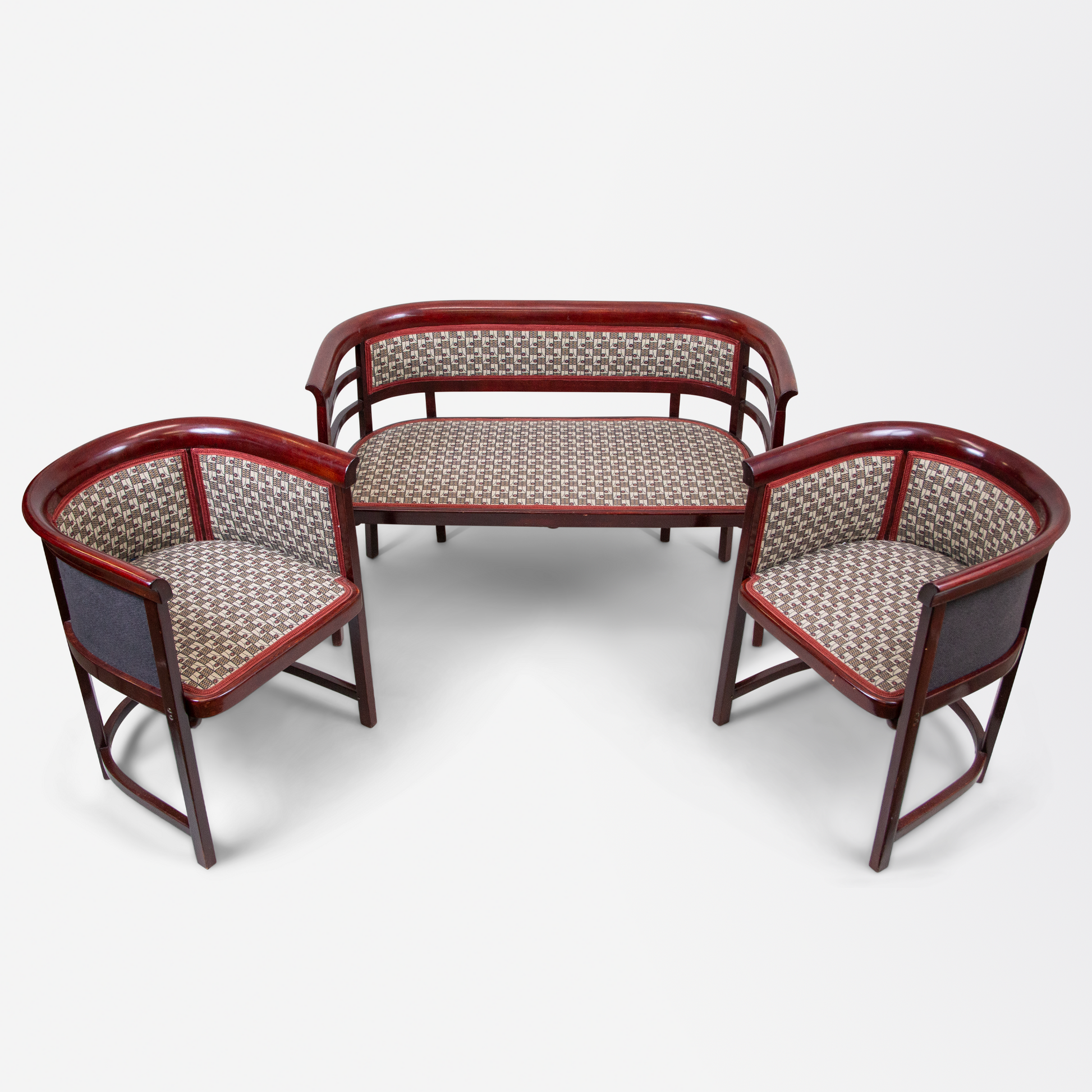 Three Piece Parlour Suite by Josef Hoffmann for Thonet