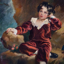 Load image into Gallery viewer, Oil on Canvas Reproduction of &#39;The Red Boy&#39; or &#39;Master Lambton&#39; by Sir Thomas Lawrence