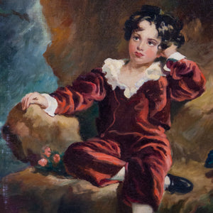 Oil on Canvas Reproduction of 'The Red Boy' or 'Master Lambton' by Sir Thomas Lawrence