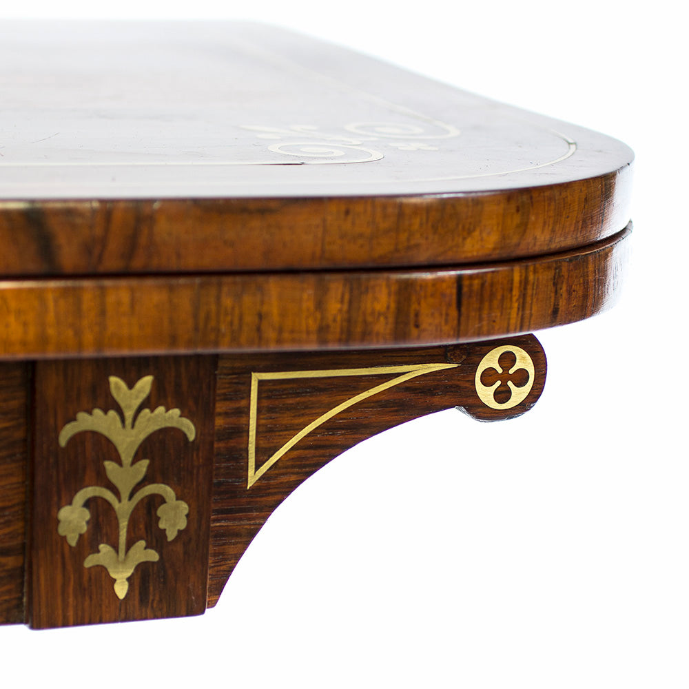 19th Century Rosewood Regency Card Table, England. - The Antique Guild