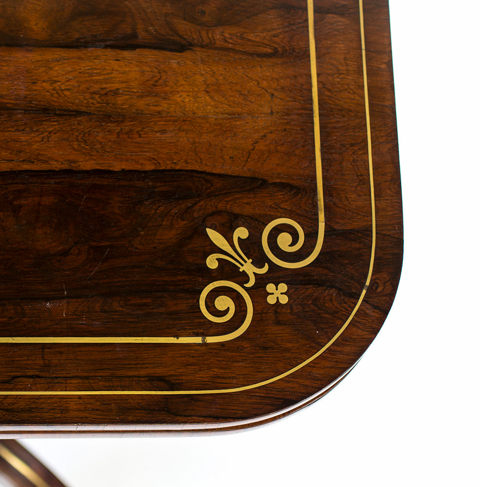19th Century Rosewood Regency Card Table, England. - The Antique Guild