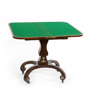 19th Century Rosewood Regency Card Table, England. - The Antique Guild