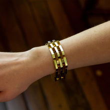 Load image into Gallery viewer, Retro 14kt Gold, Five Row Tank Bracelet