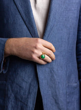 Load image into Gallery viewer, 14kt Gold &amp; Green &#39;Jadeite&#39; Ring