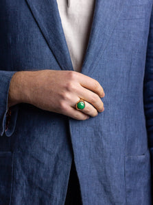 14kt Gold & Green 'Jadeite' Ring