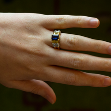 Load image into Gallery viewer, 18kt Gold, Diamond and Sapphire Ring