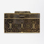 Small Chinese Silver & Carved Jade Hinged Box