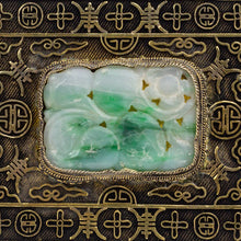 Load image into Gallery viewer, Small Chinese Silver &amp; Carved Jade Hinged Box
