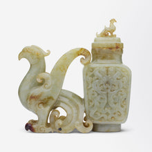 Load image into Gallery viewer, Early 20th Century Carved Chinese Jade Lidded Vase