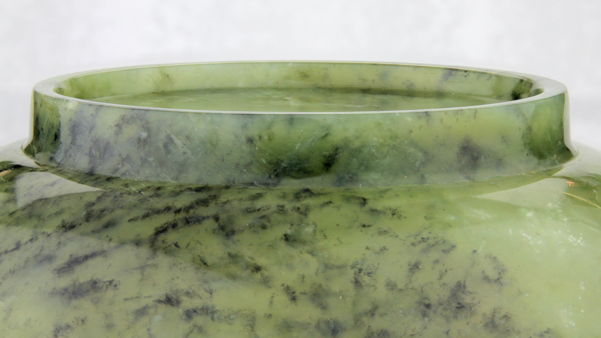 Carved Nephrite Jade Bowl - The Antique Guild