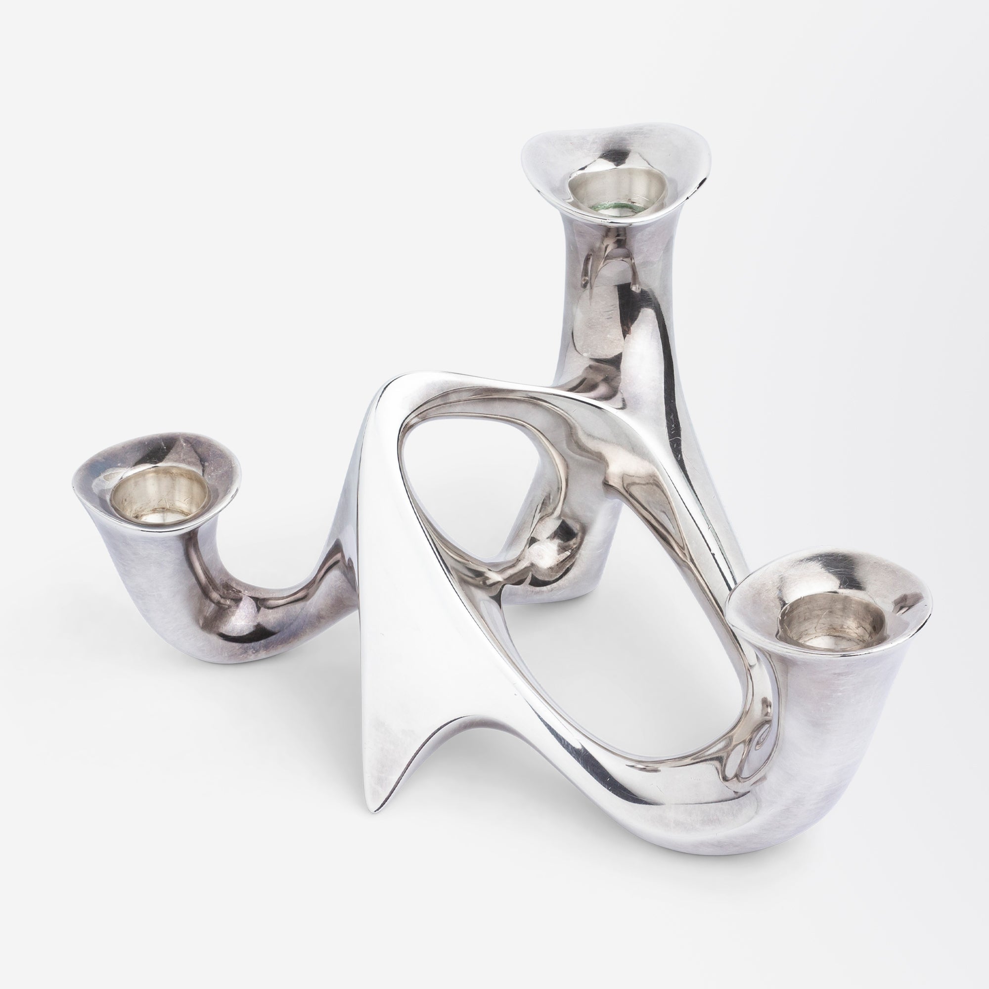 Sterling Silver Candleabra 956 by Henning Koppel for Jensen