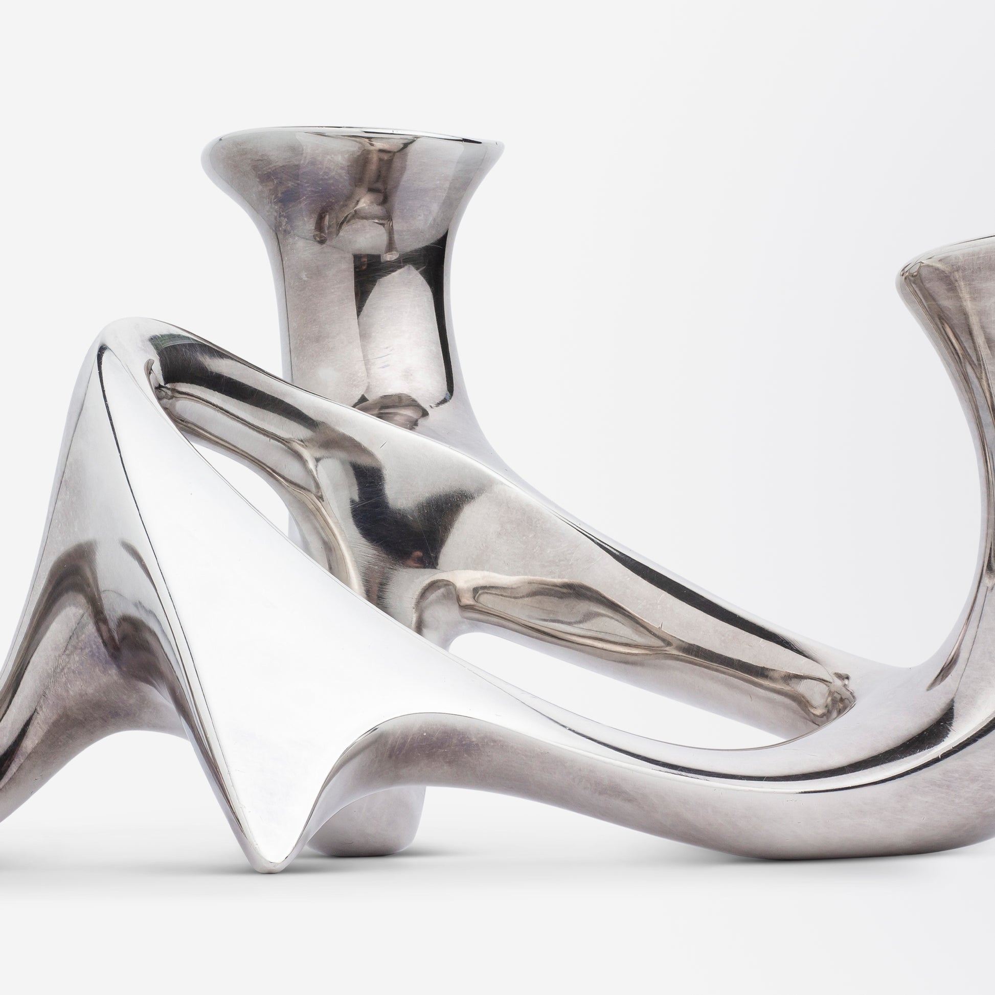 Sterling Silver Candleabra #956 by Henning Koppel for Georg Jensen