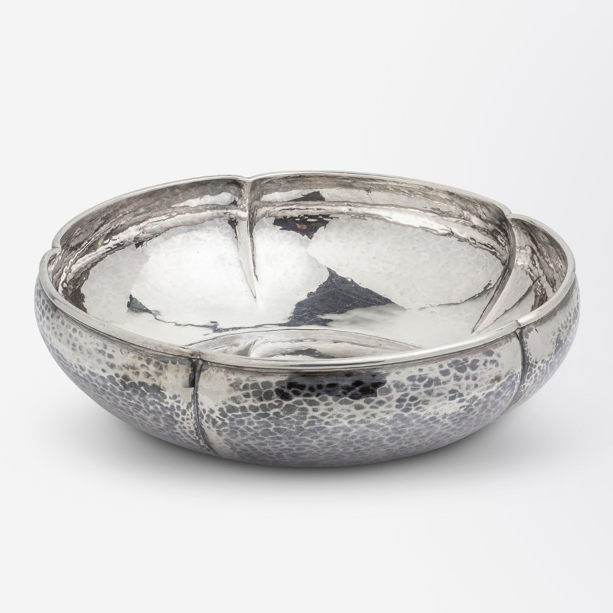 Hand Hammered Lobed Sterling Bowl by The Kalo Shop