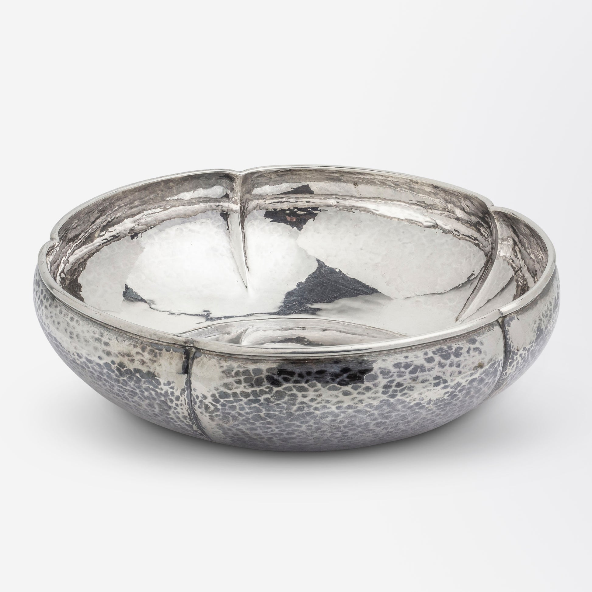 Hand Hammered Lobed Sterling Bowl by The Kalo Shop