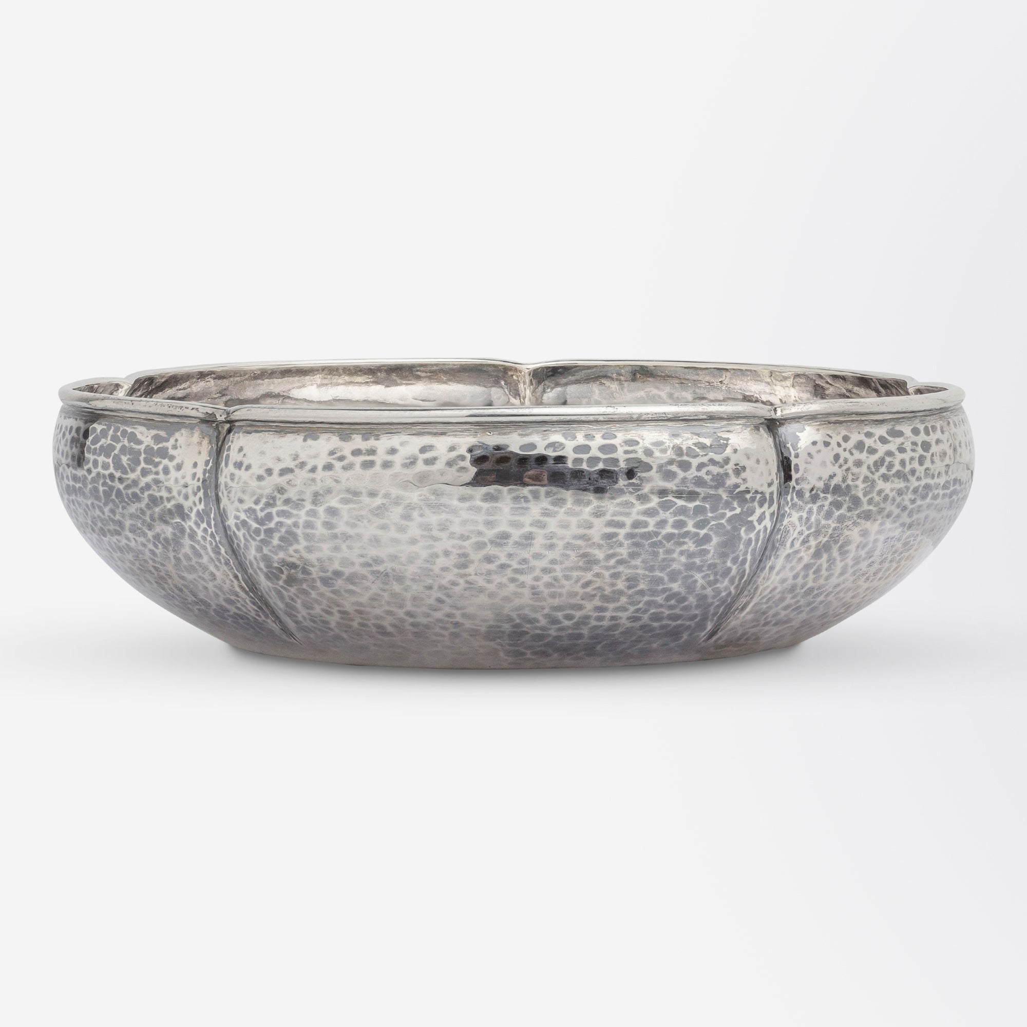 Hand Hammered Lobed Sterling Bowl by The Kalo Shop