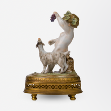 Load image into Gallery viewer, Continental Porcelain Cherub &amp; Goat Figure With Ormolu Mount