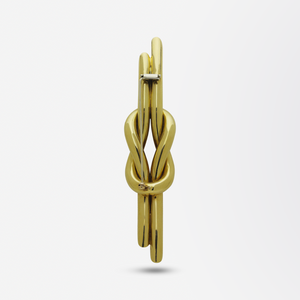 Oversized 18kt Yellow Gold Lovers Knot Brooch