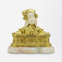 Load image into Gallery viewer, French Ormolu, Ivory, and Alabaster Hinged Box