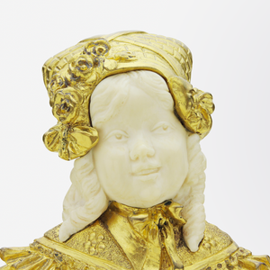 French Ormolu, Ivory, and Alabaster Hinged Box