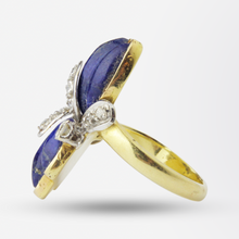 Load image into Gallery viewer, 18kt Yellow Gold, Lapis and Diamond Ring