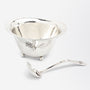 A Hand Wrought Sterling Silver Bowl with Serving Spoon by Lebolt & Co.