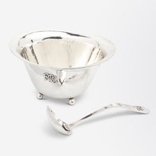 Load image into Gallery viewer, A Hand Wrought Sterling Silver Bowl with Serving Spoon by Lebolt &amp; Co.