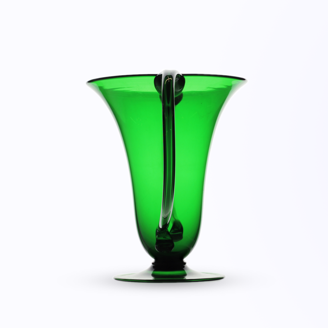 Art Deco Italian 'Libelula" Green Vase by Vittorio Zecchin for Venini