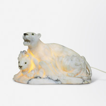 Load image into Gallery viewer, A Marble Lioness Table Lamp