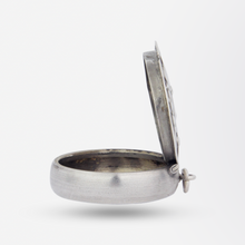 Load image into Gallery viewer, Small French Silver Mistletoe Pill Box Pendant